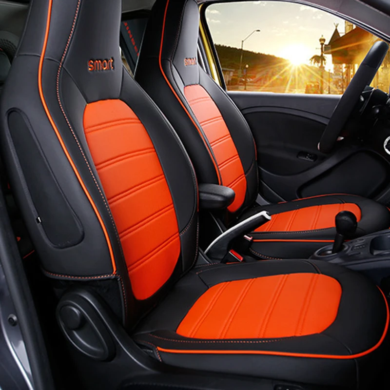 

Cover of car seat protection for Mercedes smart 453 forfour leather wrapping complete pillow interior decorating car style acces
