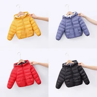 children boys girls down jacket solid color hooded coat boy and girl outerwear winter kids jackets toddler outerwear 1 8 years