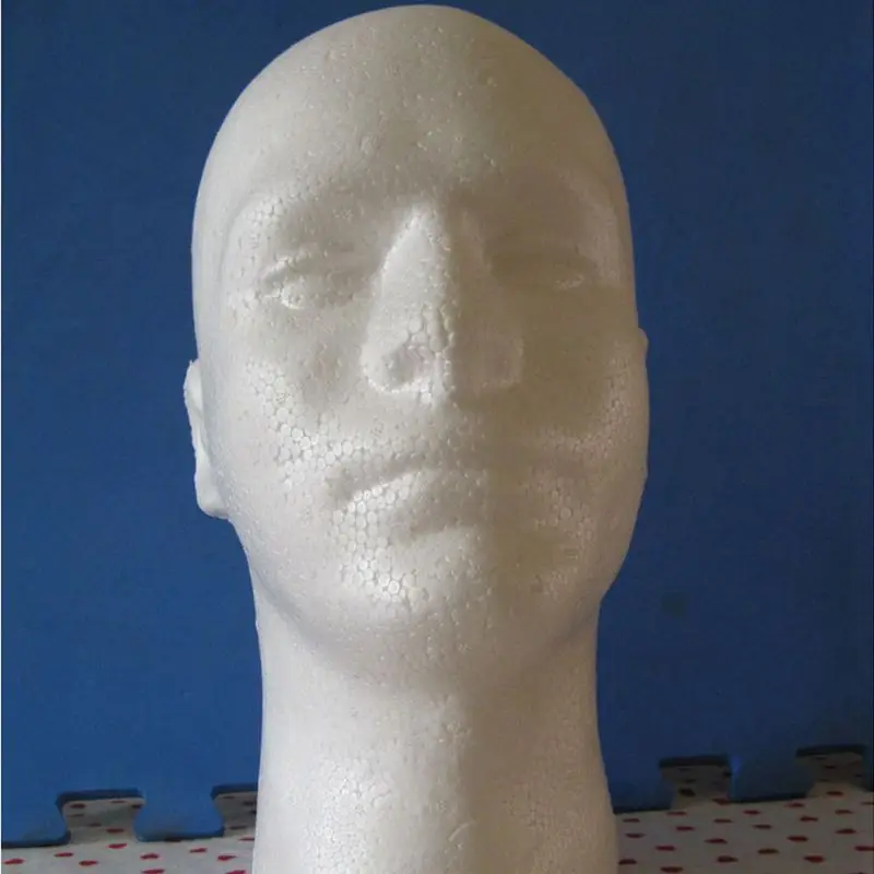 Мужской парик дисплей голова манекена для косметологии стенд модель пены