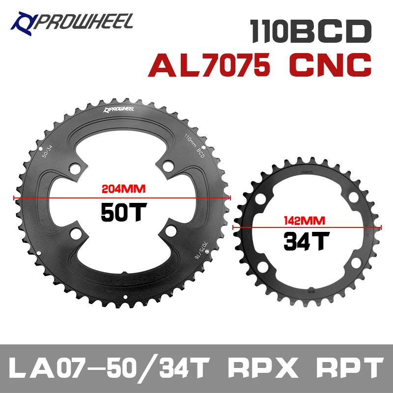 Корона шоссейного велосипеда Prowheel 39T/53T 34T/50T звездочка 110/130BCD 9/10/11 скорость цепное