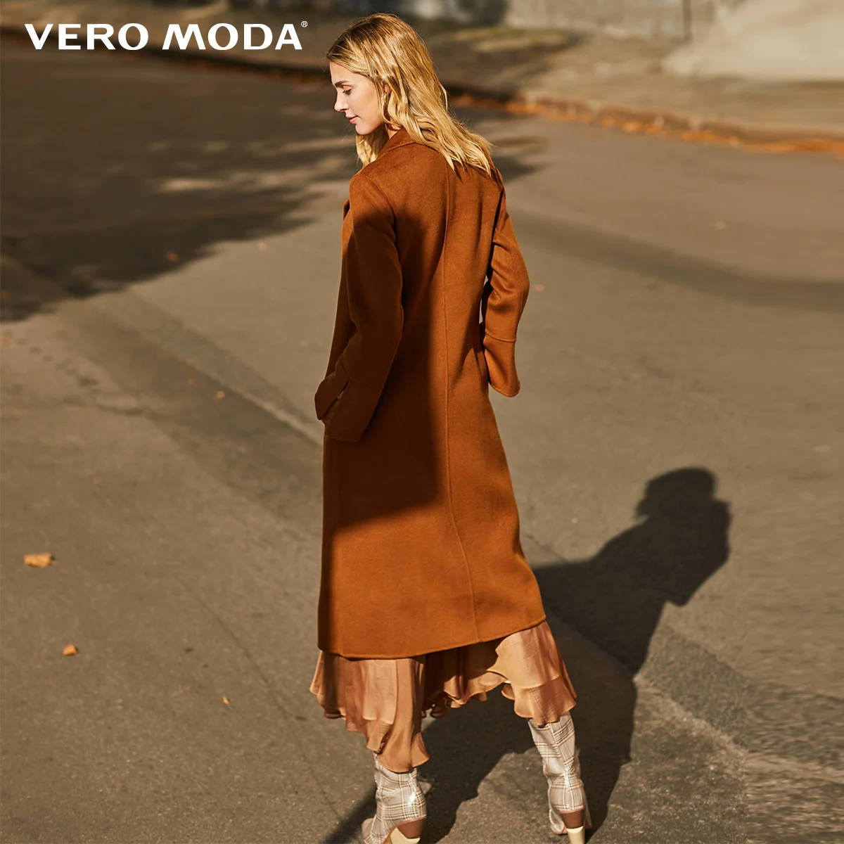 Женское шерстяное двухстороннее пальто Vero Moda 100% шерсть | Женская одежда