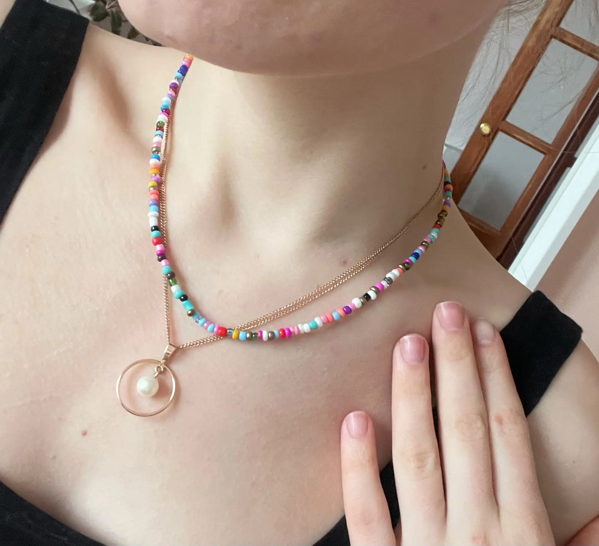 Модное Радужное ожерелье OMY для женщин модный элегантный женский чокер короткое
