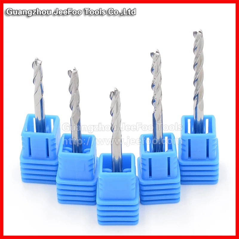 

Спиральный резак с тремя канавками, Концевая фреза для гравировки, твердосплавные концевые фрезеровочные инструменты с ЧПУ для фрез, ПВХ, МДФ