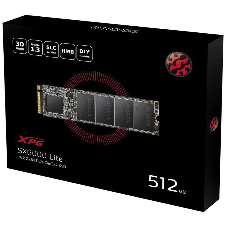 Твердотельный накопитель ADATA ASX6000LNP 512GT C SSD M.2 512GB PCI E чтение: 1800 Мб/сек запись: 1200 TLC 3D