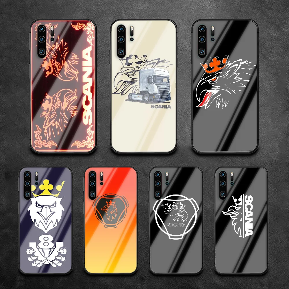 

Heavy Truck Phone Tempered Glass Case Cover For Huawei P Nova Mate 5T 20 30 40 Pro Lite Smart 2019 2021 Waterproof Back 3D