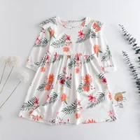 girls long sleeved flower print dress girls autumn clothes toddler girl fall clothes kids dresses for toddler christmas outfits