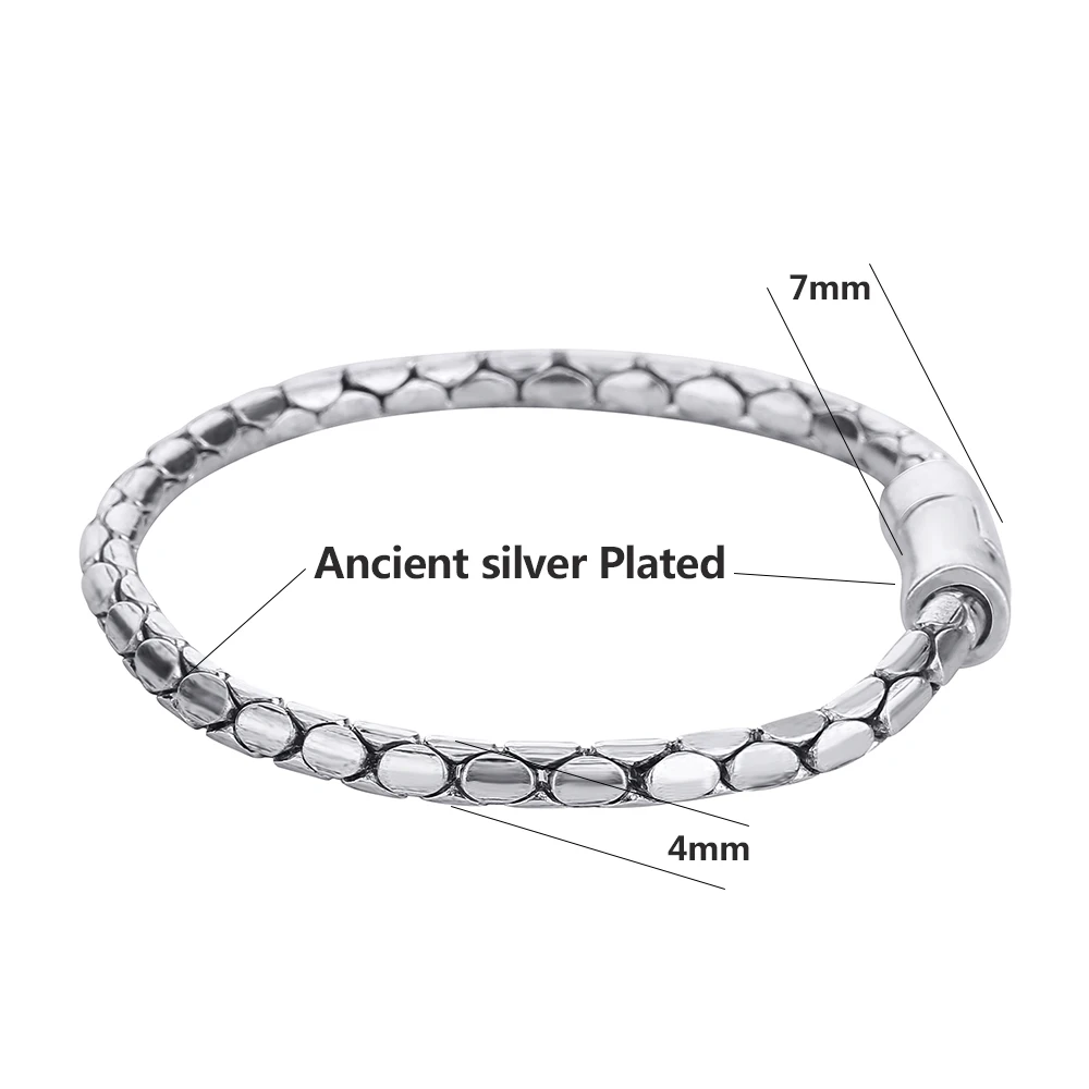 Будды браслет ювелирные изделия древнее серебро Цвет для мужчин и женщин Модный