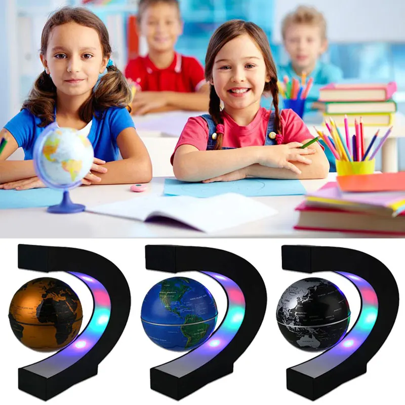 Карта мира магнитной левитации 3 5 дюймов Глобус светильник светодиодный для