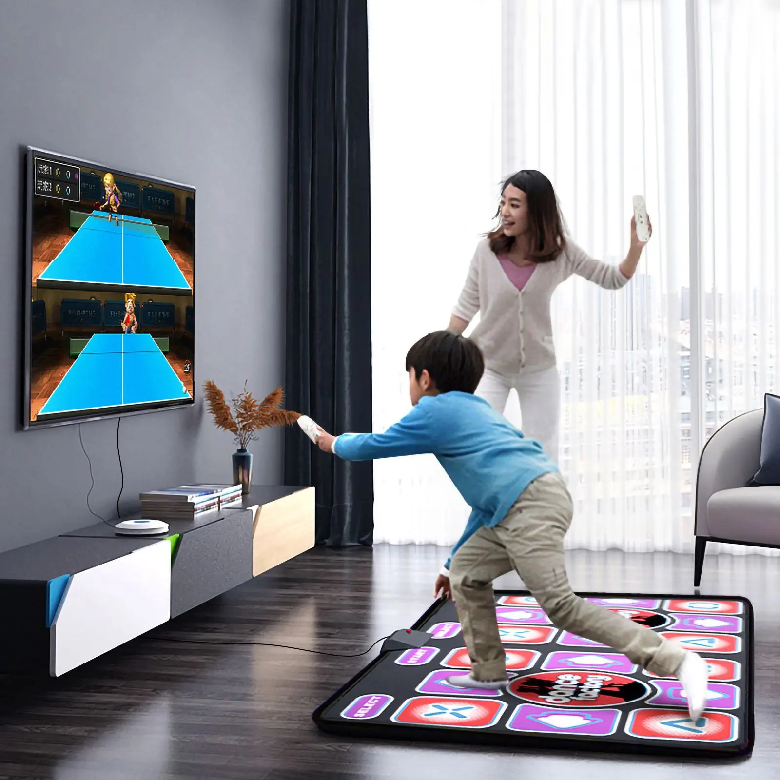 Проводной Танцевальный Игровой Коврик для 2 игроков противоскользящий