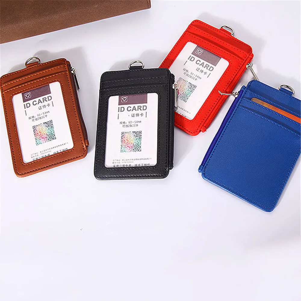1 шт. Кожа удостоверение личности Визитницы шнурки ожерелье карт с застежкой