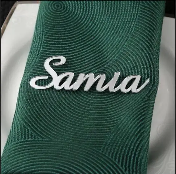 Новые имена лазерной резки для свадебной вечеринки акриловые зеркальные Золотые