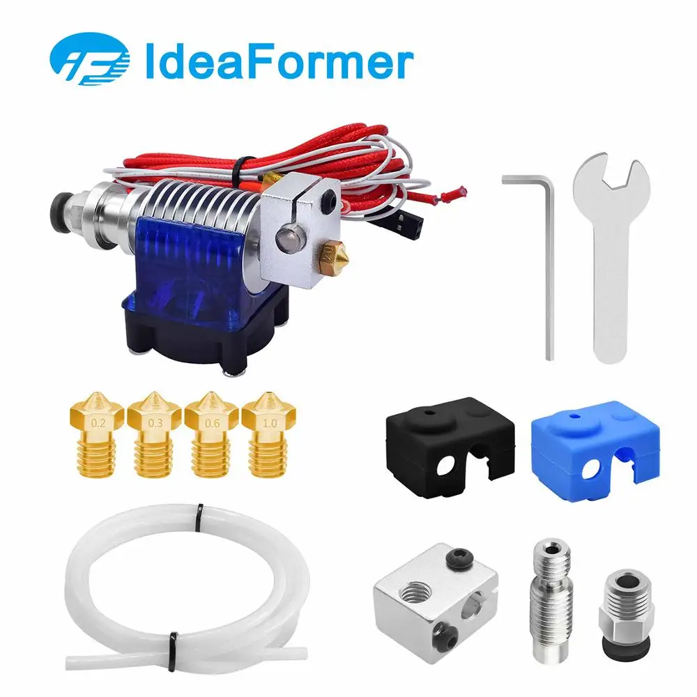 3D Принтер V6 J-head Hotend Kit 12 В/24 В bowden 1 75 мм волоконный экструдер с соплом охлаждающий