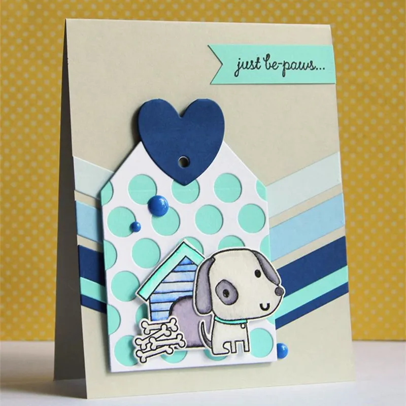 Декоративные штампы с узором в виде круглых точек для изготовления открыток