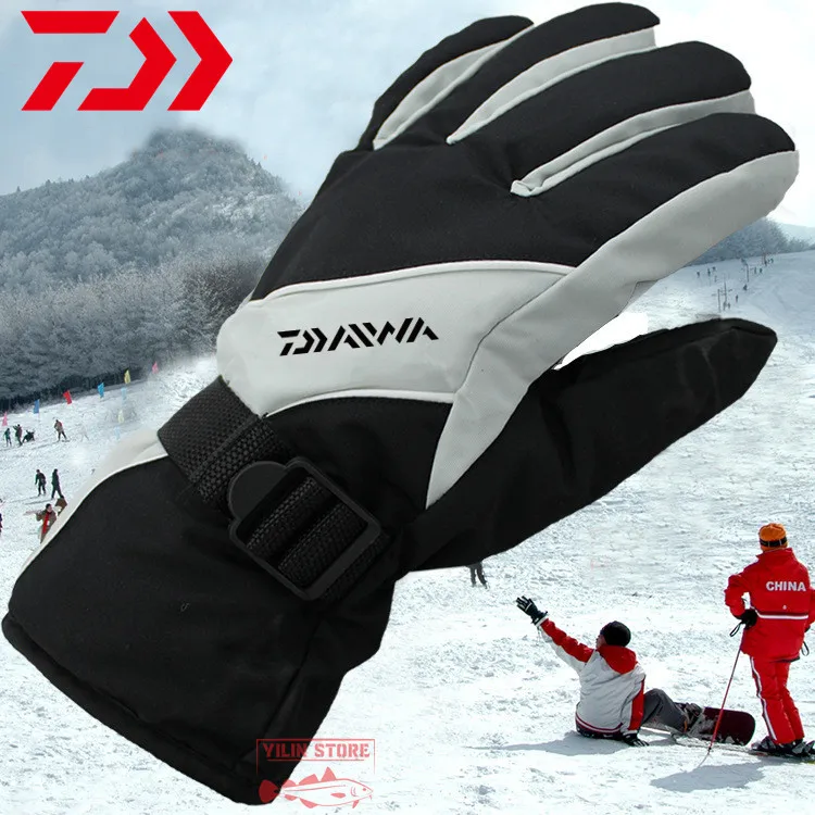 

Рыболовные Перчатки Daiwa, ветрозащитные теплые дышащие лыжные перчатки с закрытыми пальцами, новые мужские и женские зимние перчатки для акт...