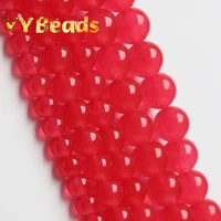 natural gem stone light red chalcedony jades loose beads for jewelry making diy charms bracelets 15 4mm 6mm 8mm 10mm 12mm 14mm