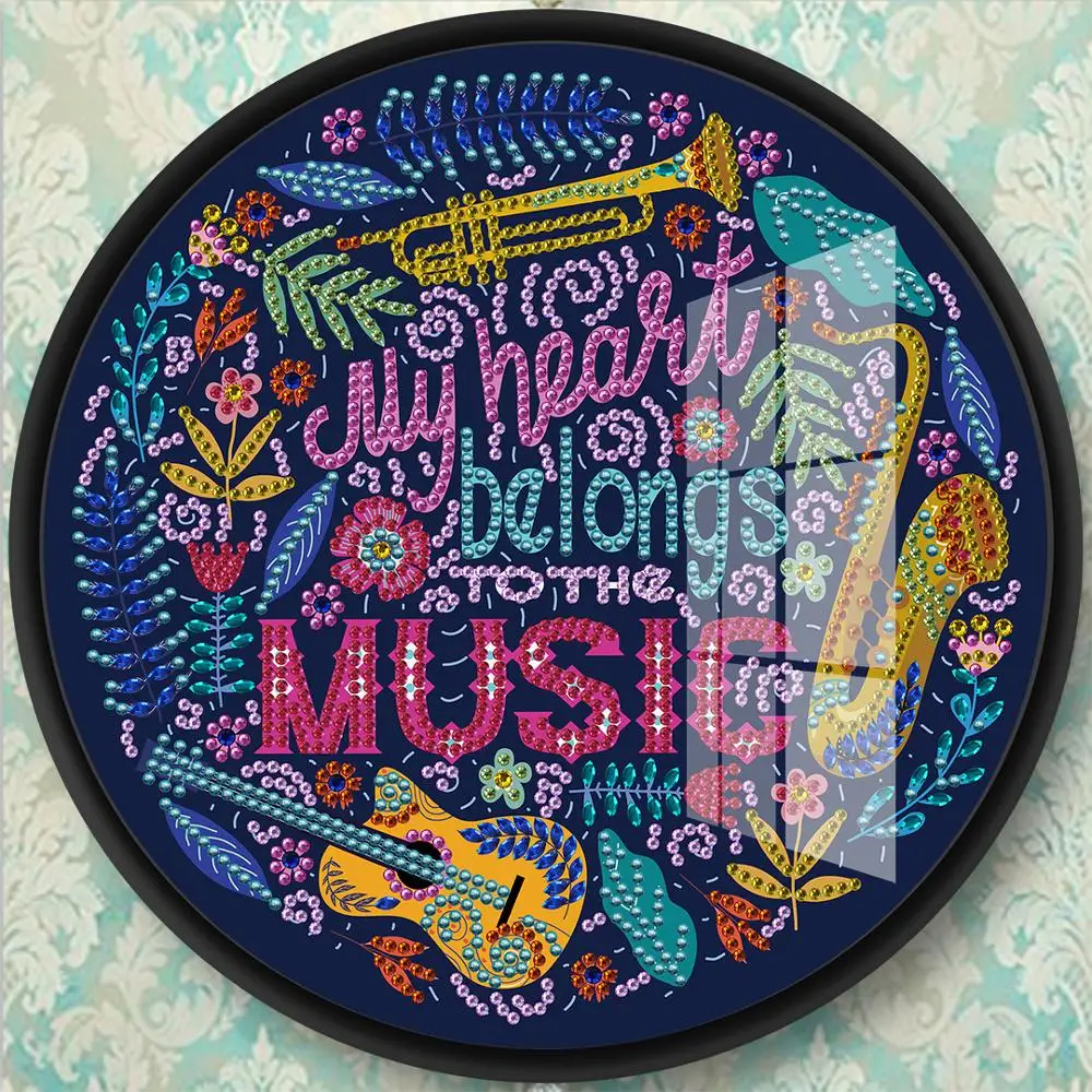 

Colorful Designs Mural Tessles Diamond Painting Cross Stitch 5D Diamond Embroidery Home Office Wall Decoration Arts Gift