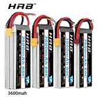 Литий-полимерная батарея HRB с разъемом EC5 T, 3600 мАч, 60C, 14,8 в, 22,2 в, 6s, для радиоуправляемого самолета 450, 550, вертолета, дрона для радиоуправляемой машины, лодки