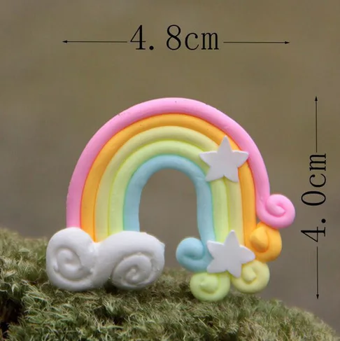 Красивые Радужные облака кекс торты искусственные украшения для выпечки