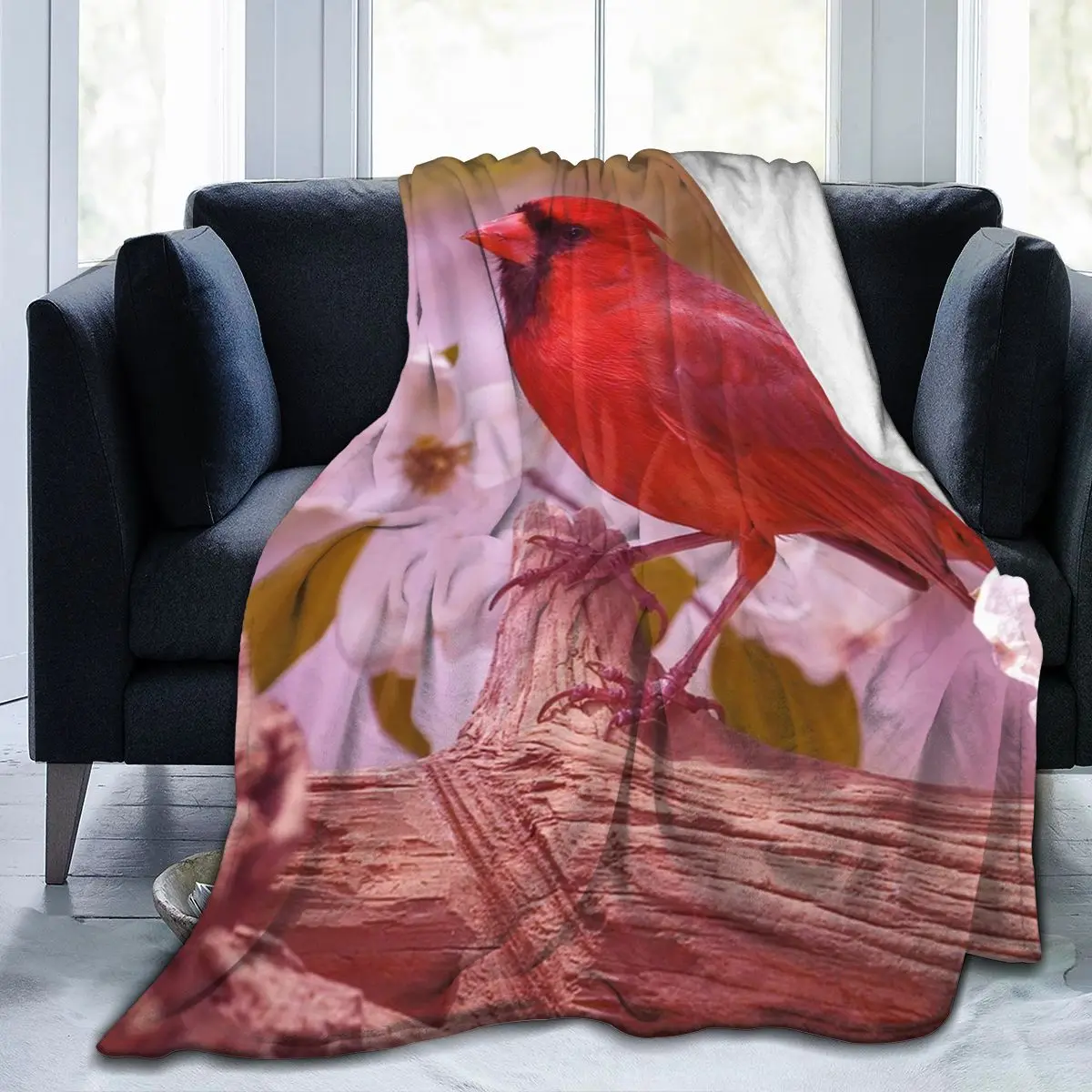

Fashion animal Bird 3D printing printed blanket bedspread blanket retro bedding square picnic wool soft blanket Quick Dry