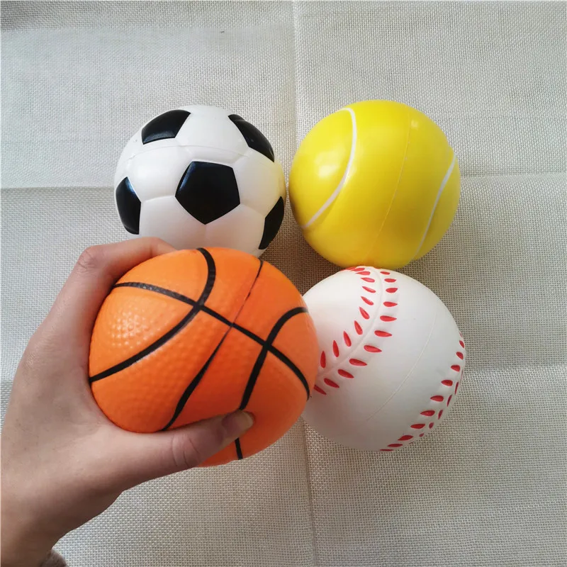 

10 cm baby soft foam toy basketball football tennis baseball anti-squeeze ball PU sponge toy children children