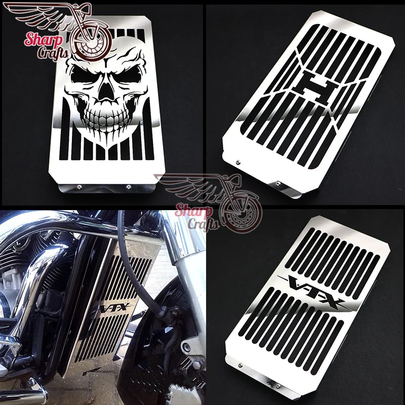 

Motorcycle Chrome Skull Radiator Grill Cover Guard Protector For Honda VTX1800F VTX1800CN VTX1800R VTX1800S VTX1800T 2002 - 2008
