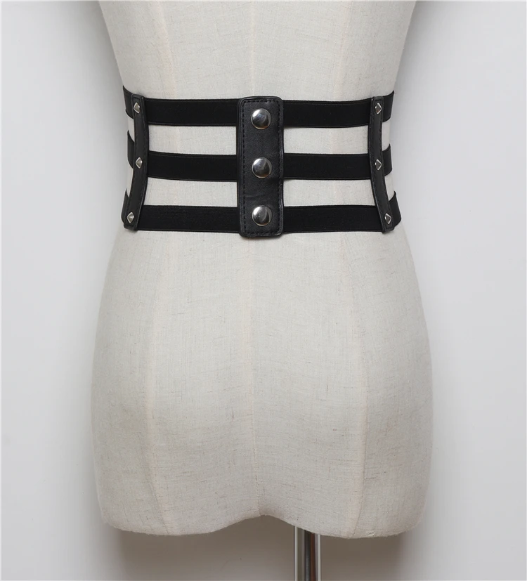 Женский ремень из ПУ кожи широкий пояс с заклепками|Женские ремни| |