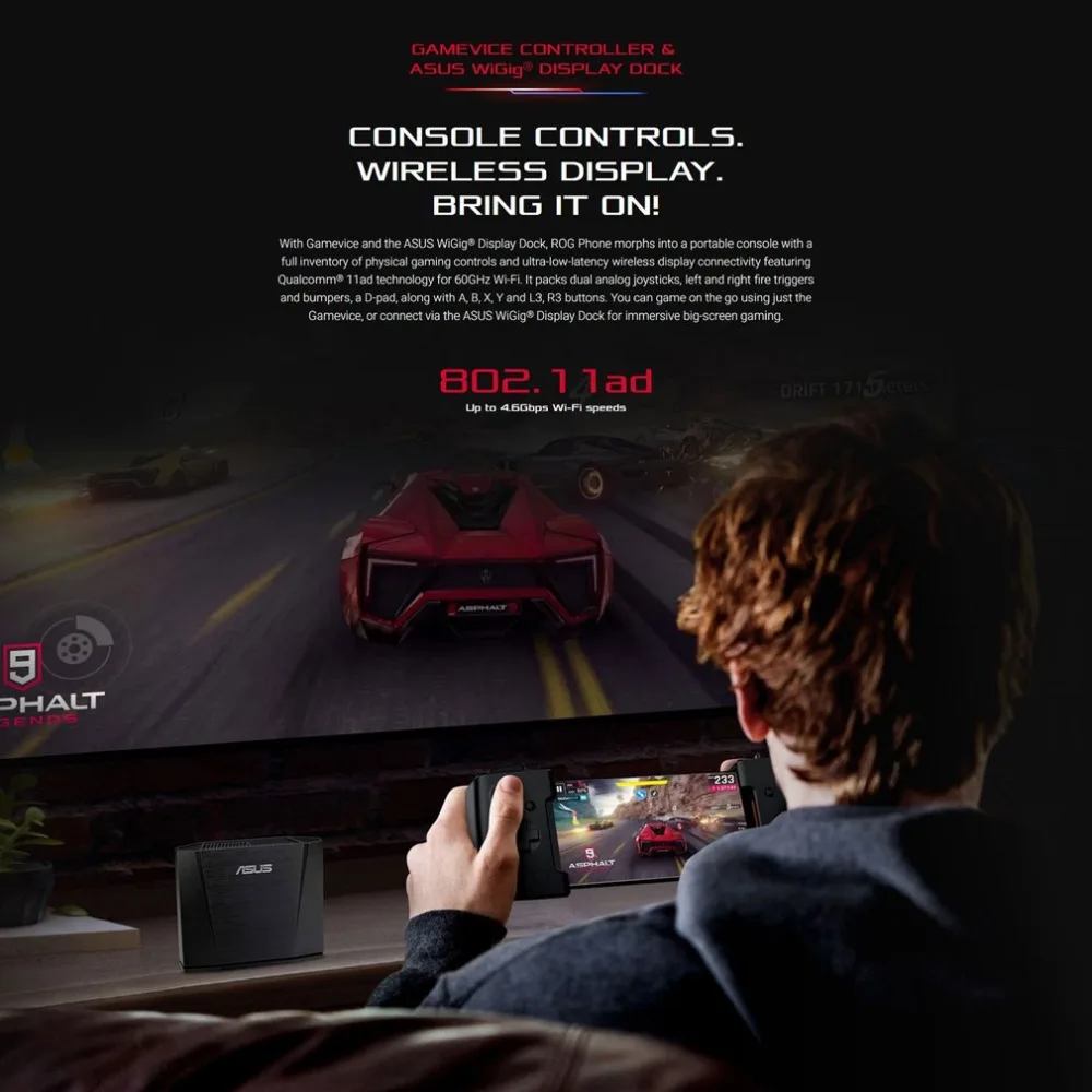 ASUS игровой телефон ROG Phone ZS600KL 6 дюймов Bluetooth 5,0 2160*1080 Мобильный телефон Смартфон