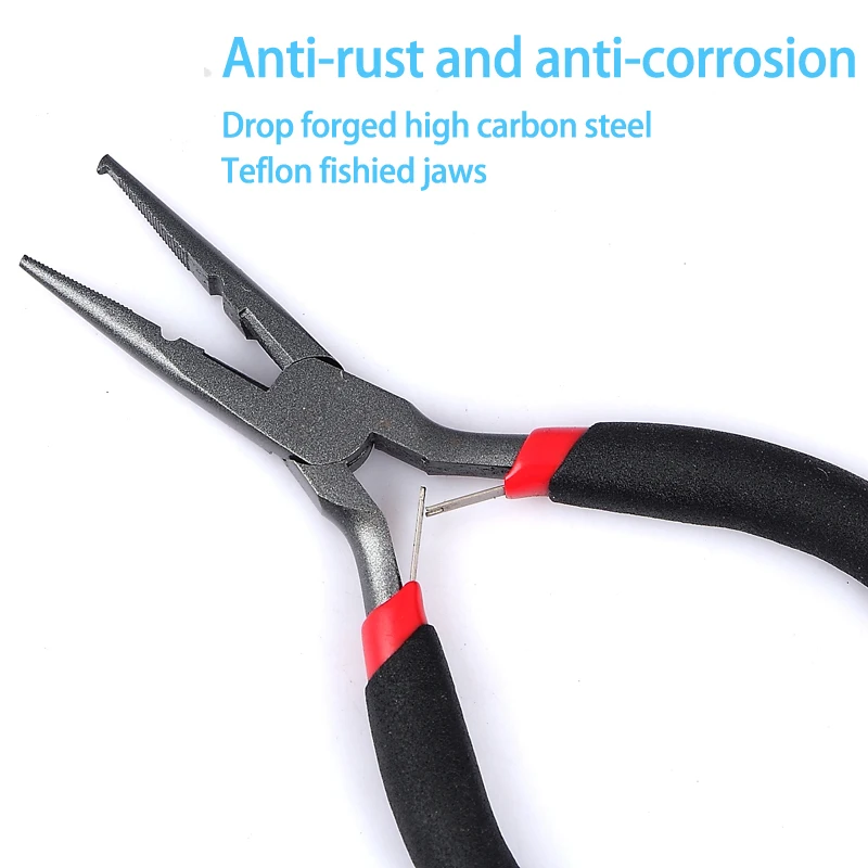 Crazy Shark 5''Mini Fishing pliers High Carbon Steel Split Ring Cutter Line/Wire Scissors Hook Remover Fishing Tools Tackles