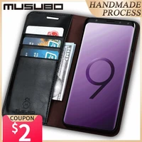 musubo luxury genuine leather case for samsung galaxy note 9 fundas phone coque capa for s20 ultra s20 plus s9 flip cases wallet