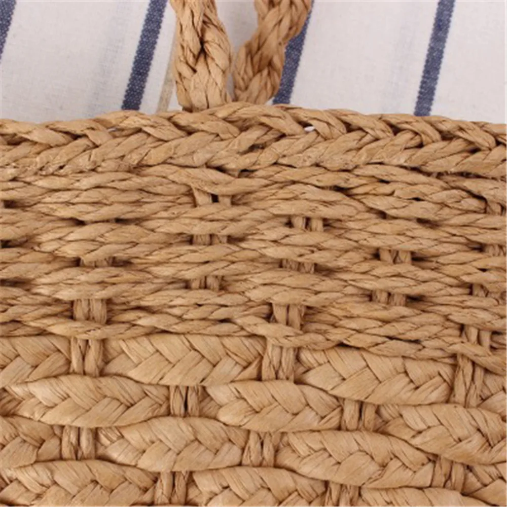Latest Design Chic Ladies Beach Summer Vacation Handbag Fashion Straw Messenger Rattan Tote Bag Female
