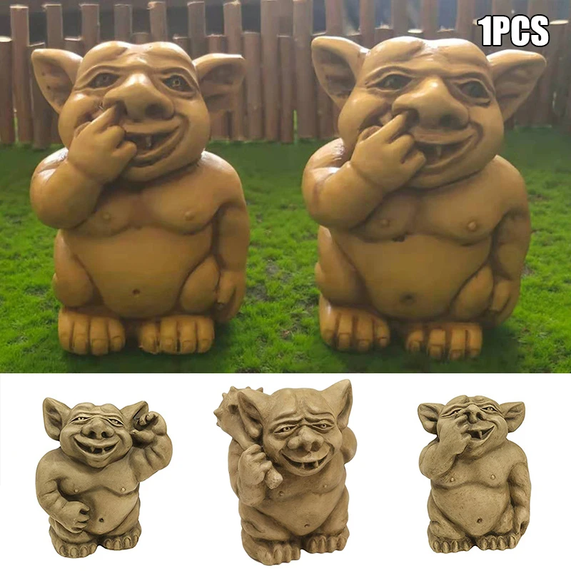 

Gargoyle Statue Resin Crafts Creative Outdoor Landscape Ornament for Garden Courtyard Lawn Decoration B2Cshop