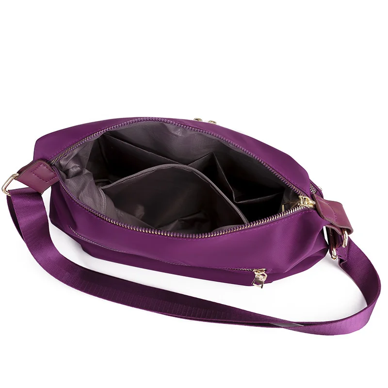 

Nylon Lightweight Shoulder Bag Women Large Capacity Messenger Bags Pure Color Hobo Handbag Lady Casual Soft Oxford Crossbody Bag