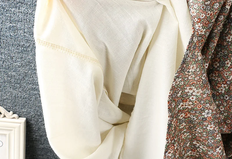 Винтажное платье из хлопка и льна с цветочным принтом большой размер | Женская