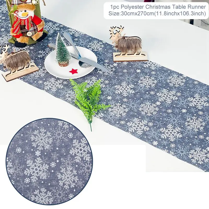 2.7m Table Runner 8 Рождественские украшения для обеденного стола, Рождественская скатерть, рождественские украшения для дома, Рождество, Год, Navidad - Цвет: 2.7m Table Runner 8