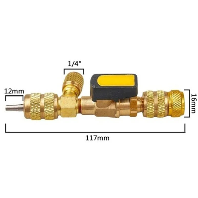 1Pc R410A R22 Dual Size SAE Port HVAC Valve Core Removal/Installer Tool(No Gas Loss) with 10Pcs | Бытовая техника