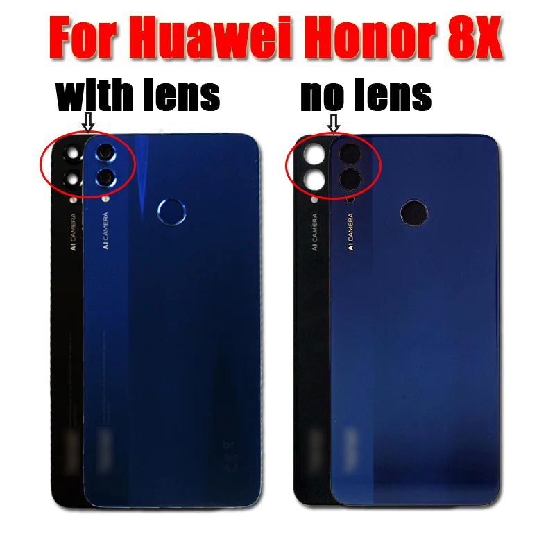 Дверной корпус для Huawei Honor 8X 8 X задняя крышка батарейного отсека стеклянная