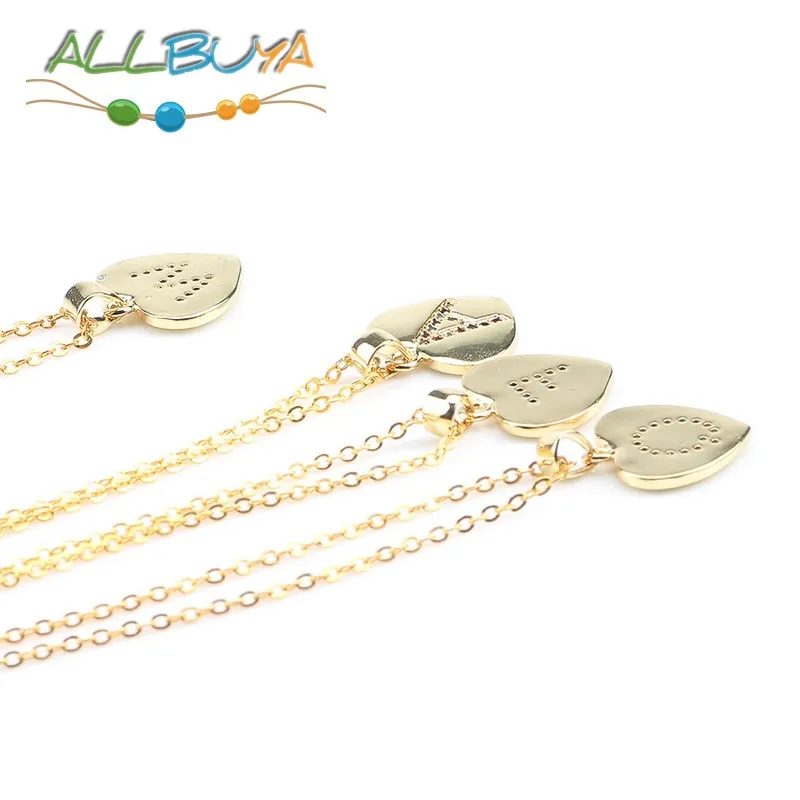 Женское Ожерелье в форме сердца с надписью 26 букв очаровательные ожерелья