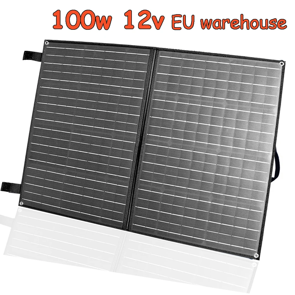

Solar Panel 12v folding 100w 150w foldable Portable Battery Charger Photovoltaic System for home RV Car Boat camping hiking