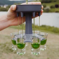 6 shot glass dispenser holder carrier party gifts drinking games shot glasses get the party started caddy liquor dispenser