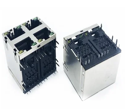 Двухслойная розетка RJ45 59B 2*1 2*2 2*4 с подсветильник кой Сетевая 90 градусов