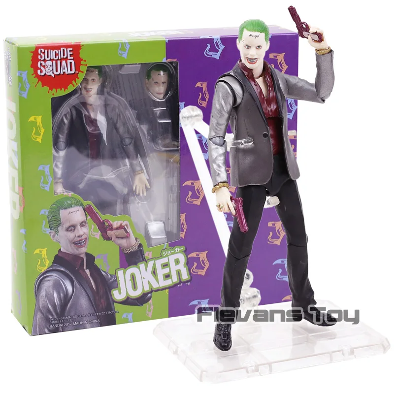 Joker SHF DC отряд самоубийц Джокер/Харли Куинн ПВХ фигурка Коллекционная модель игрушки с подставкой - Цвет: Joker
