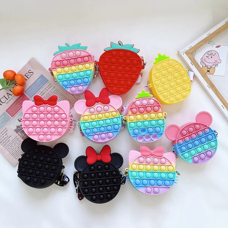 

Pops Mickeys Minnies Fidget Toys For Children Antistress Push Bubble Pop Bags Sweet Pink Cat Anti Stress Squishy Birthday Gifts