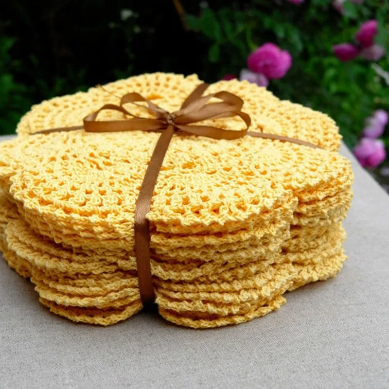 

Вязаная крючком подстилка ручной работы классическая круглая одежда круглая подстилка цветная подстилка винтажная вязаная одежда 20 см (8 д...