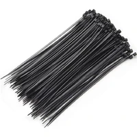 100pcs 3x150 3x80 3x100 self locking plastic nylon wire cable zip ties black cable ties fasten loop cable various specifications