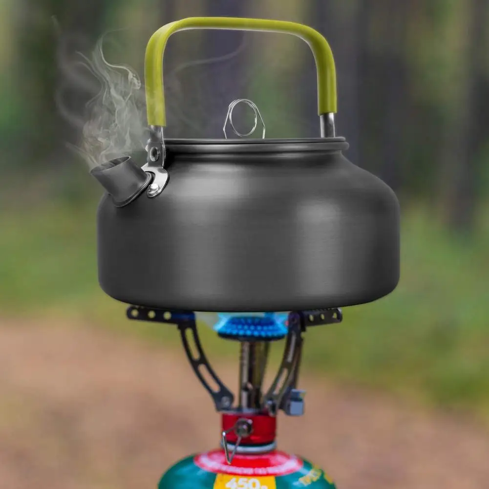 

Solid Color 1.2L Great Portable Ultra-Light Kettle Hard Camping Kettle Quick-Heat for Outdoor