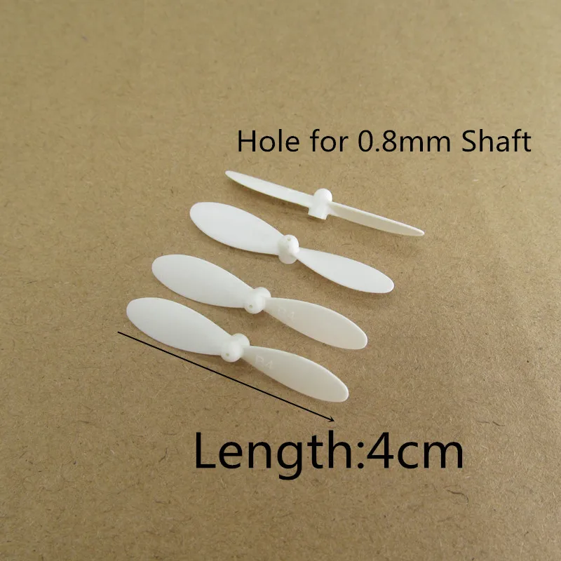4cm white 4 шт. 3,7 см 4 см 4,2 см 0,8 мм отверстия пропеллеры для H49 SOL Мини RC Дрон запасные части лезвия реквизит h49wh аксессуары - Цвет: 4cm white