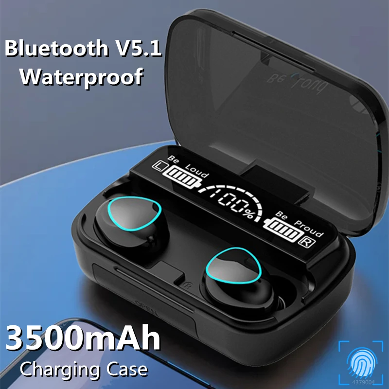 TWS Bluetooth 5 1 наушники 3500 мАч зарядная коробка беспроводные 9D Стерео шумоподавление