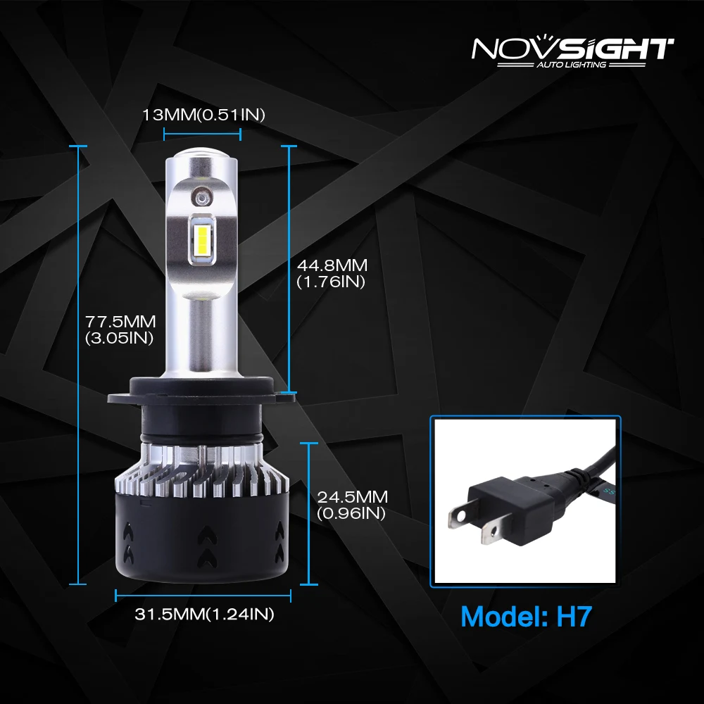Nighteye 70 Вт 10000LM Автомобильный светодиодный фары для автомобиля D1S H1 H3 H4 Hi/короче спереди и длиннее сзади) H7 светодиодный H11 H13 H15 9005/HB3 9006/HB4 светодиодный фары 6500K