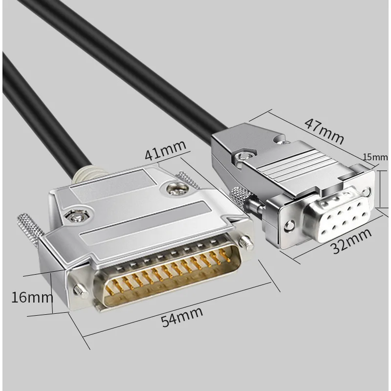 

Pure copper DB9 hole to 25-pin connection cable DB25 to DB9 serial port to parallel port cable 9-hole to 25-pin conversion wire