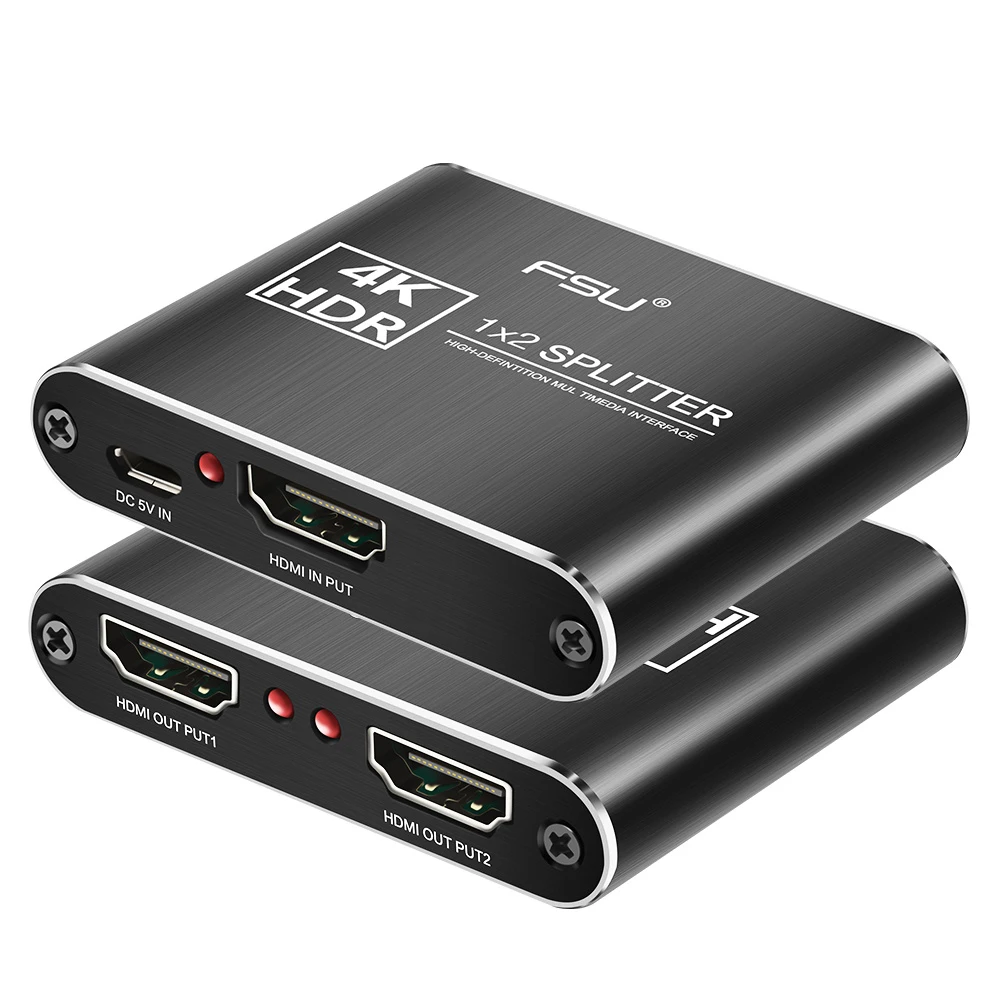 HDMI сплиттер 1X2 HDR 4K Full HD видео к адаптер 1 в 2 Выход Усилитель для ТВ DVD PS3 Xbox |